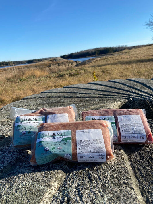 Packages of certified organic pork